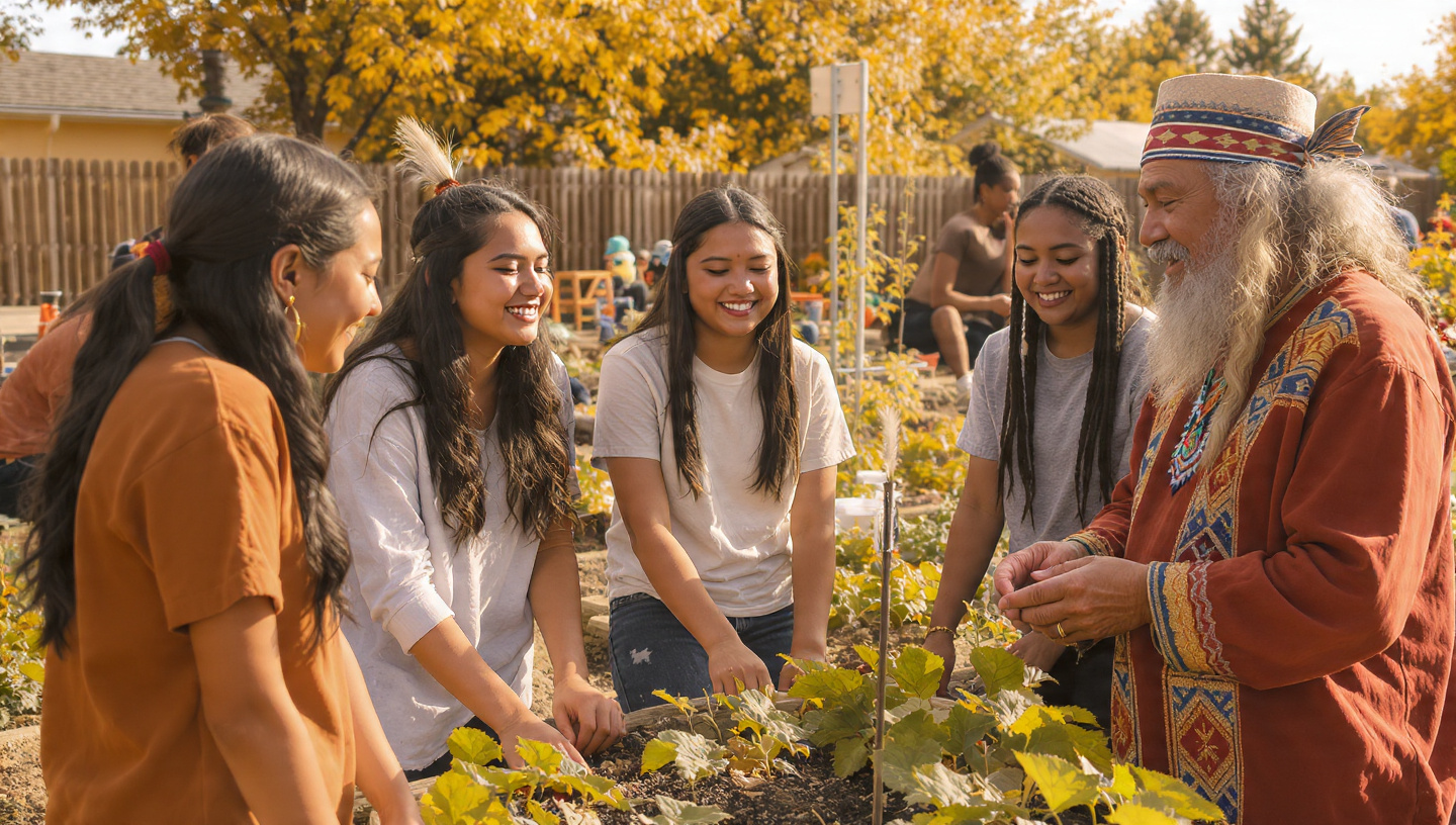 Indigenous youth in an outdoor program